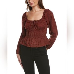 NWT Anthropologie Nation LTD Elastic Waist Cotton Blouse